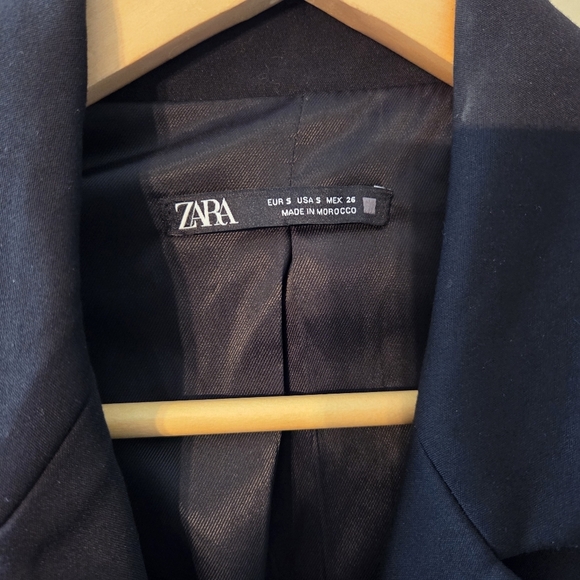 Zara Women's Double Breasted Feminine Blazer Dress Mini Casual Black Size Small. - Picture 11 of 12